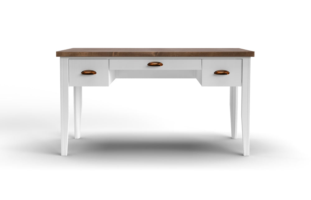 Legends Furniture Bridgevine Home Hampton 53 Inch Writing Desk, No Assembly Required, Jasmine Whitewash And Barnwood Finish Barnwood And White Wash, White Poplar Solids And Okoume Veneers With Knotty Alder Top Ht6210.Bjw