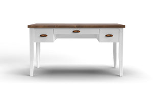 Legends Furniture Bridgevine Home Hampton 53 Inch Writing Desk, No Assembly Required, Jasmine Whitewash And Barnwood Finish Barnwood And White Wash, White Poplar Solids And Okoume Veneers With Knotty Alder Top Ht6210.Bjw