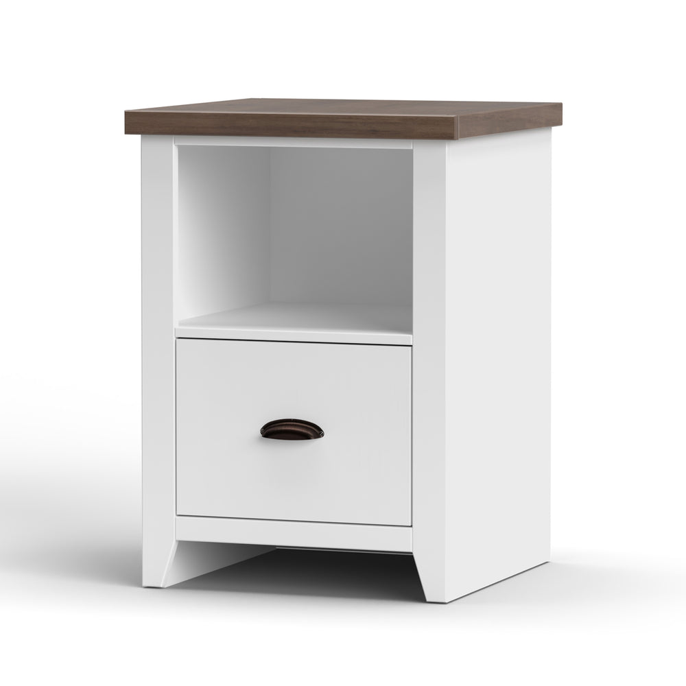 Legends Furniture Bridgevine Home Hampton 22 Inch 1-drawer File, No Assembly Required, Jasmine Whitewash And Barnwood Finish Barnwood And White Wash, White Poplar Solids And Okoume Veneers With Knotty Alder Top Ht6805.Bjw