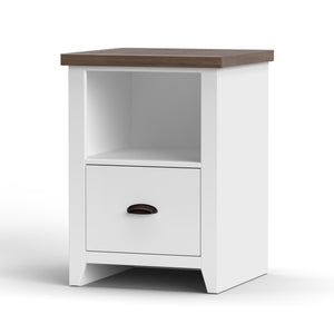 Legends Furniture Bridgevine Home Hampton 22 Inch 1-drawer File, No Assembly Required, Jasmine Whitewash And Barnwood Finish Barnwood And White Wash, White Poplar Solids And Okoume Veneers With Knotty Alder Top Ht6805.Bjw