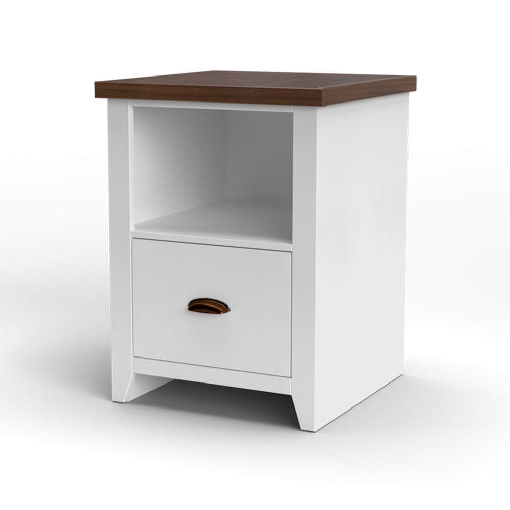 Legends Furniture Bridgevine Home Hampton 22 Inch 1-drawer File, No Assembly Required, Jasmine Whitewash And Barnwood Finish Barnwood And White Wash, White Poplar Solids And Okoume Veneers With Knotty Alder Top Ht6805.Bjw