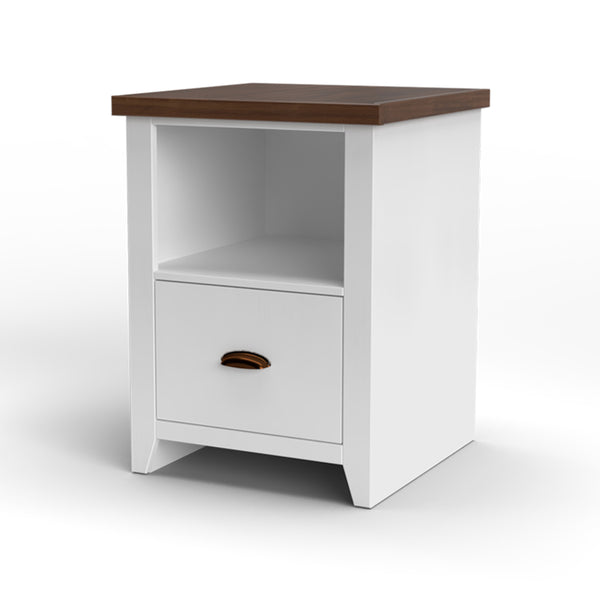 Legends Furniture Bridgevine Home Hampton 22 Inch 1-drawer File, No Assembly Required, Jasmine Whitewash And Barnwood Finish Barnwood And White Wash, White Poplar Solids And Okoume Veneers With Knotty Alder Top Ht6805.Bjw