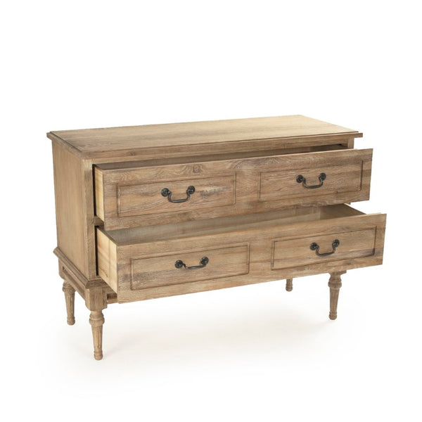 Zentique L'angley Solid Oak Chest of Drawers — Timeless Hand-Stained Storage with Clean Lines & Tapered Feet HT713 E272