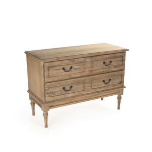 Zentique L'angley Solid Oak Chest of Drawers — Timeless Hand-Stained Storage with Clean Lines & Tapered Feet HT713 E272