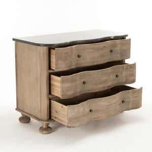 Zentique Marbre Oak Dresser with Smooth-Glide Drawers, Solid Oak Finish, Spacious Top for Modern Bedrooms HT726 E272