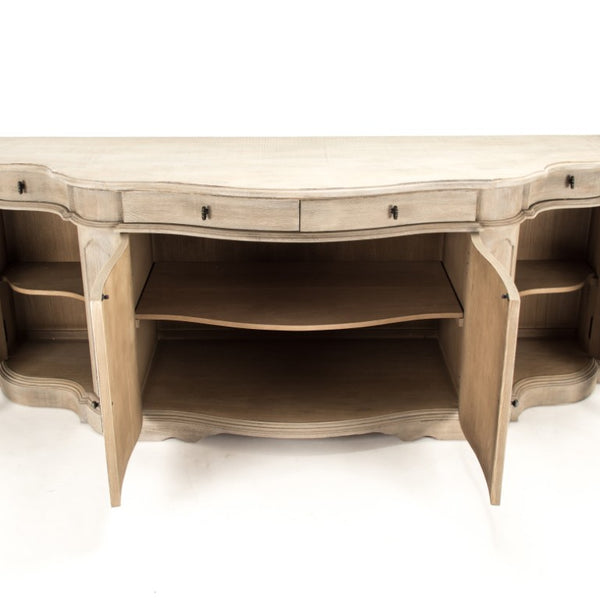 Zentique Courbe Chest of Drawers in Solid Oak & Pine — Curved Modern Dresser W80 H31 D23.5, Durable Craftsmanship HT782 E272-10