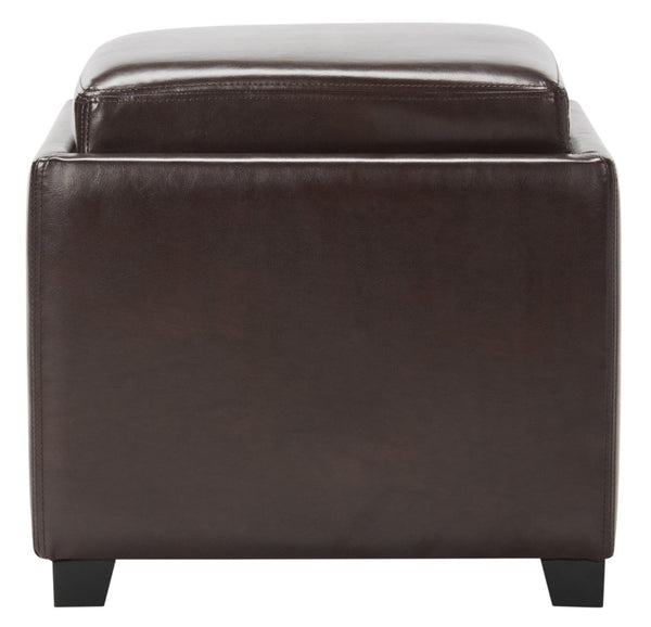 Safavieh Bobbi Multifunctional Storage Ottoman With Flip-Top Tray, Cozy Seat & Stylish Design For Any Space Cordavan HUD4006A