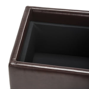 Safavieh Bobbi Multifunctional Storage Ottoman With Flip-Top Tray, Cozy Seat & Stylish Design For Any Space Cordavan HUD4006A