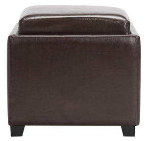 Safavieh Bobbi Multifunctional Storage Ottoman With Flip-Top Tray, Cozy Seat & Stylish Design For Any Space Cordavan HUD4006A