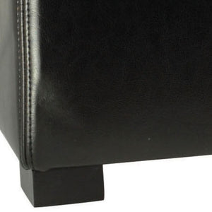 Safavieh Bobbi Multifunctional Storage Ottoman With Flip-Top Tray, Cozy Seat & Stylish Design For Any Space Black HUD4006B