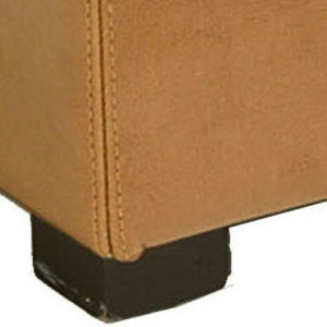 Safavieh Bobbi Elegant Storage Ottoman With Flip-Top Tray, Soft Pu Leather, And Java-Finished Legs For Versatility HUD4006C