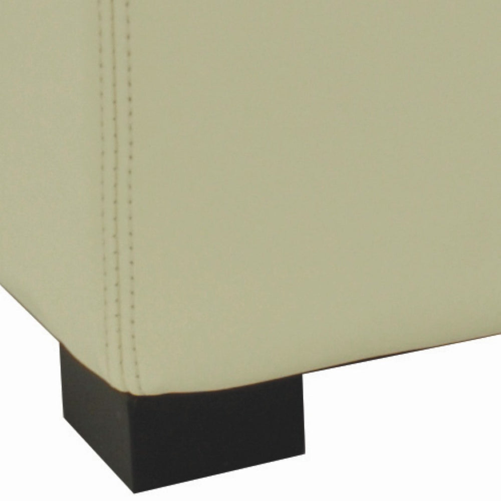 Safavieh Bobbi Multifunctional Storage Ottoman With Flip-Top Tray, Cozy Seat & Stylish Design For Any Space Flat Cream HUD4006D