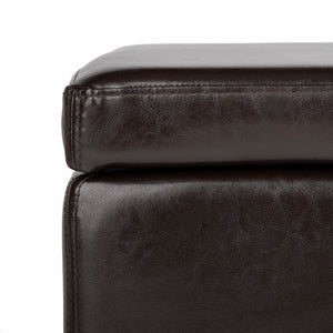 Safavieh Jonathan Contemporary Flip-Top Ottoman With Hidden Storage For Modern Living Spaces And Style Brown HUD4007A