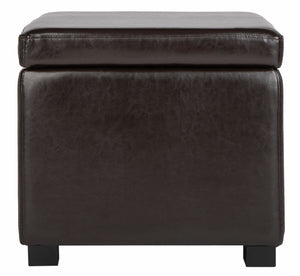 Safavieh Jonathan Contemporary Flip-Top Ottoman With Hidden Storage For Modern Living Spaces And Style Brown HUD4007A