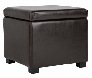 Safavieh Jonathan Contemporary Flip-Top Ottoman With Hidden Storage For Modern Living Spaces And Style Brown HUD4007A