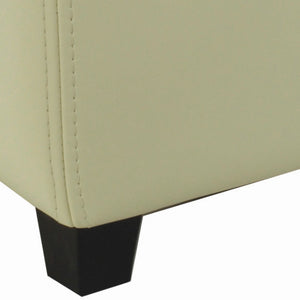 Safavieh Jonathan Contemporary Flip-Top Ottoman With Hidden Storage For Modern Living Spaces And Style Flat Cream HUD4007D