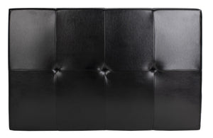 Safavieh Jordan Cocktail Ottoman - Stylish Quilted Leather Accent For Modern Living Spaces & Versatile Use Black HUD4066B