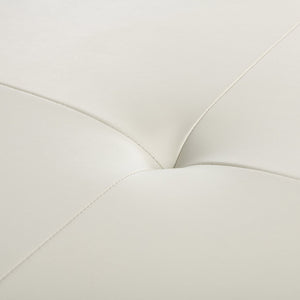 Safavieh Jordan Cocktail Ottoman - Stylish Quilted Leather Accent For Modern Living Spaces & Versatile Use Off White HUD4066C
