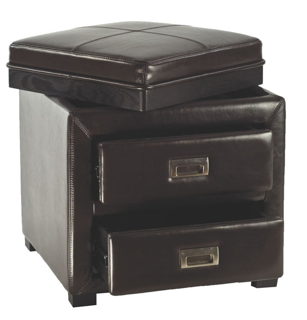 Safavieh Metro Storage Ottoman – Stylish Multi-Functional Piece For Small Spaces With Hidden Storage & Versatile Top Brown HUD4067A