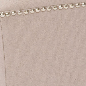 Safavieh Mason Fabric Ottoman In Taupe – Stylish And Versatile Upholstered Bench For Modern Living Spaces Taupe Linen Hud4068f