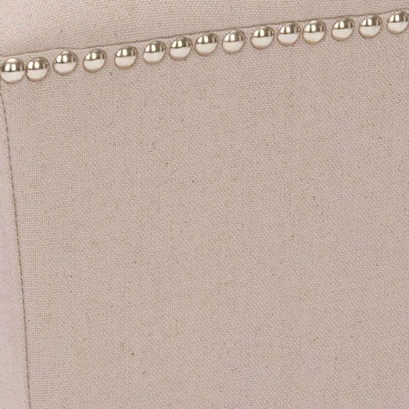 Safavieh Mason Fabric Ottoman In Taupe – Stylish And Versatile Upholstered Bench For Modern Living Spaces Taupe Linen Hud4068f