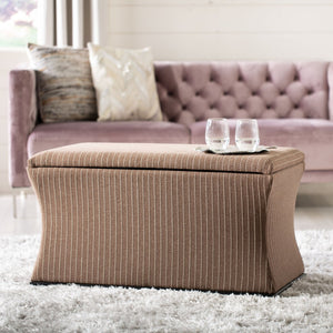 Safavieh Aroura Storage Bench - Elegant Beige Linen-Weave Upholstered Seating With Hidden Storage Solution Black/Brown/Cream HUD4071C