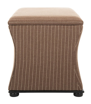 Safavieh Aroura Storage Bench - Elegant Beige Linen-Weave Upholstered Seating With Hidden Storage Solution Black/Brown/Cream HUD4071C