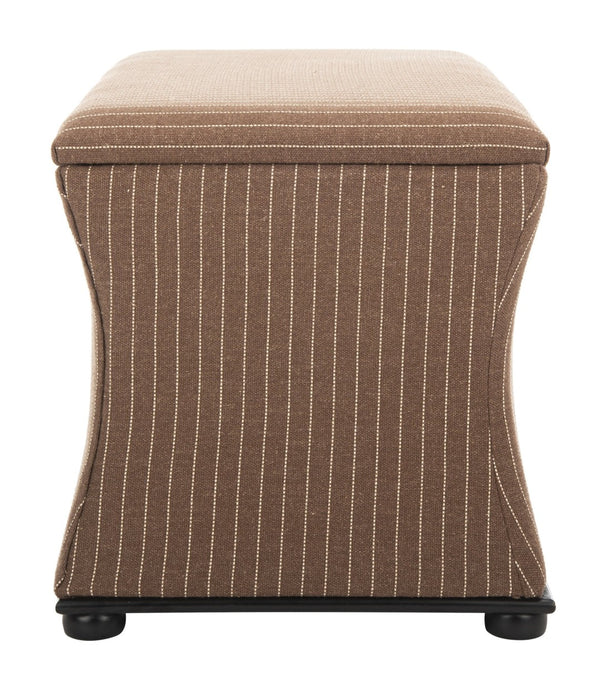 Safavieh Aroura Storage Bench - Elegant Beige Linen-Weave Upholstered Seating With Hidden Storage Solution Black/Brown/Cream HUD4071C