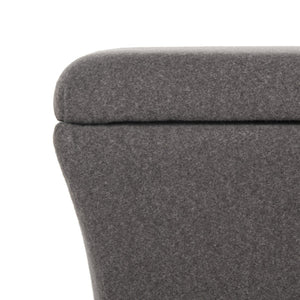 Safavieh Aroura Storage Bench - Elegant Beige Linen-Weave Upholstered Seating With Hidden Storage Solution Black/Grey HUD4071E