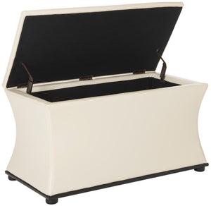 Safavieh Aroura Storage Bench - Elegant White Bicast Leather Design With Hidden Storage For Every Space HUD4071F