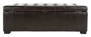 Safavieh Large Manhattan Storage Bench - Stylish Upholstered Seating With Ample Storage For Modern Living Spaces Brown HUD4200A