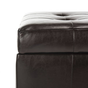 Safavieh Large Manhattan Storage Bench - Stylish Upholstered Seating With Ample Storage For Modern Living Spaces Brown HUD4200A