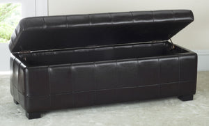 Safavieh Large Manhattan Storage Bench - Stylish Upholstered Seating With Ample Storage For Modern Living Spaces Brown HUD4200A