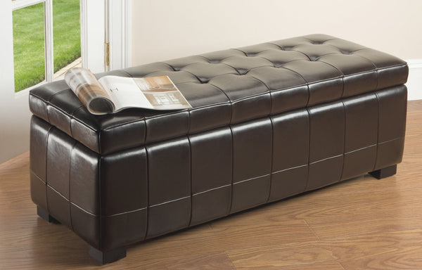 Safavieh Large Manhattan Storage Bench - Stylish Upholstered Seating With Ample Storage For Modern Living Spaces Brown HUD4200A