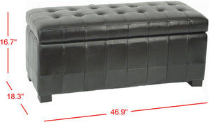 Safavieh Large Manhattan Storage Bench - Stylish Upholstered Seating With Ample Storage For Any Room HUD4200B