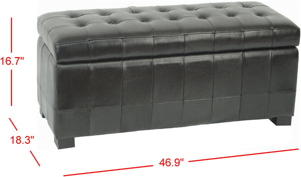 Safavieh Large Manhattan Storage Bench - Stylish Upholstered Seating With Ample Storage For Any Room HUD4200B