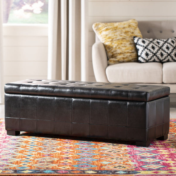Safavieh Large Manhattan Storage Bench - Stylish Upholstered Seating With Ample Storage For Any Room HUD4200B