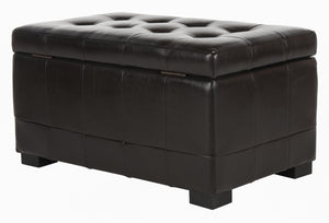 Safavieh Small Manhattan Storage Bench – Stylish And Compact Upholstered Storage Solution For Any Space Brown HUD4201A