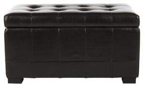 Safavieh Small Manhattan Storage Bench – Stylish And Compact Upholstered Storage Solution For Any Space Brown HUD4201A