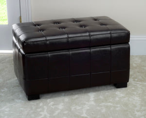 Safavieh Small Manhattan Storage Bench – Stylish And Compact Upholstered Storage Solution For Any Space Brown HUD4201A
