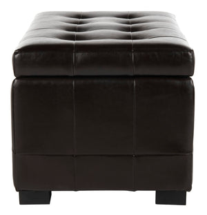 Safavieh Small Manhattan Storage Bench – Stylish And Compact Upholstered Storage Solution For Any Space Brown HUD4201A