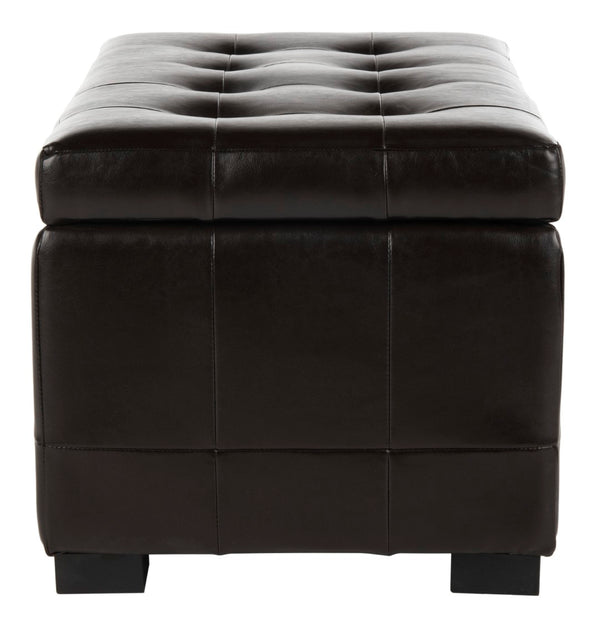 Safavieh Small Manhattan Storage Bench – Stylish And Compact Upholstered Storage Solution For Any Space Brown HUD4201A