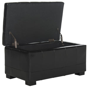 Safavieh Small Manhattan Storage Bench – Stylish And Compact Upholstered Storage Solution For Any Space Black HUD4201B