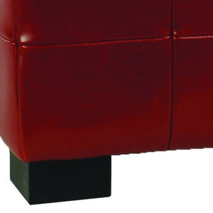 Safavieh Small Manhattan Storage Bench – Stylish And Compact Upholstered Storage Solution For Any Space Red HUD4201R