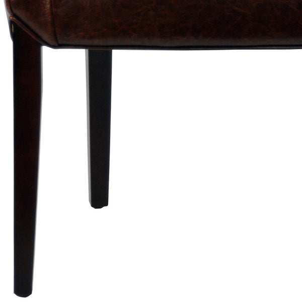 Safavieh Ken Leather Arm Chair - Elegant Brown Accent Seating With Cherry Mahogany Frame & Dovetail Design HUD8201A