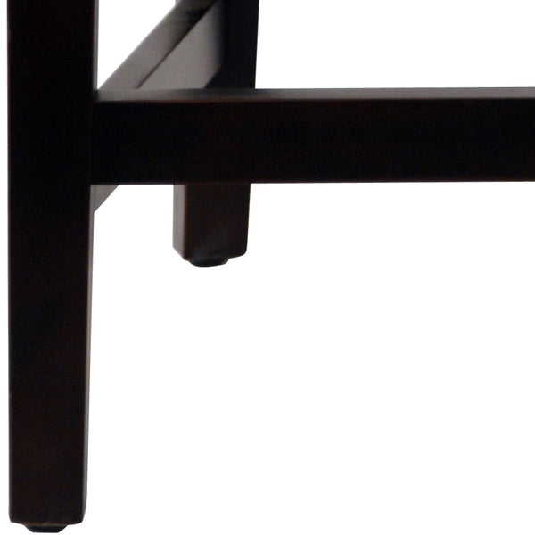 Safavieh Ken Counter Stool - Elegant Brown Bicast Leather With Classic Cherry Mahogany Frame For Comfort HUD8202A