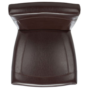 Safavieh Ken Counter Stool - Elegant Brown Bicast Leather With Classic Cherry Mahogany Frame For Comfort HUD8202A