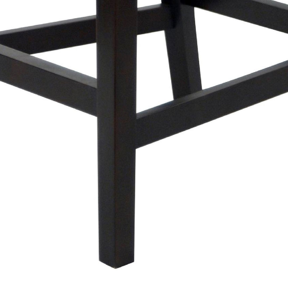 Safavieh Ken Bar Stool - Luxurious Brown Bicast Leather Upholstery, Sturdy Mahogany Frame, Timeless Elegance HUD8203A