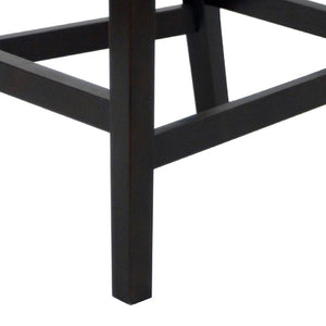 Safavieh Ken Bar Stool - Luxurious Brown Bicast Leather Upholstery, Sturdy Mahogany Frame, Timeless Elegance HUD8203A