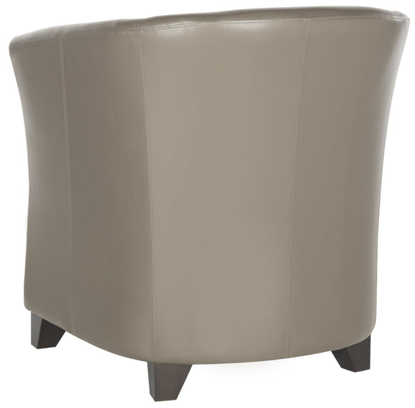 Safavieh Lorraine Tub Chair - Compact Clay-Toned Leather Accent With Cherry Mahogany Legs For Modern Spaces HUD8204C